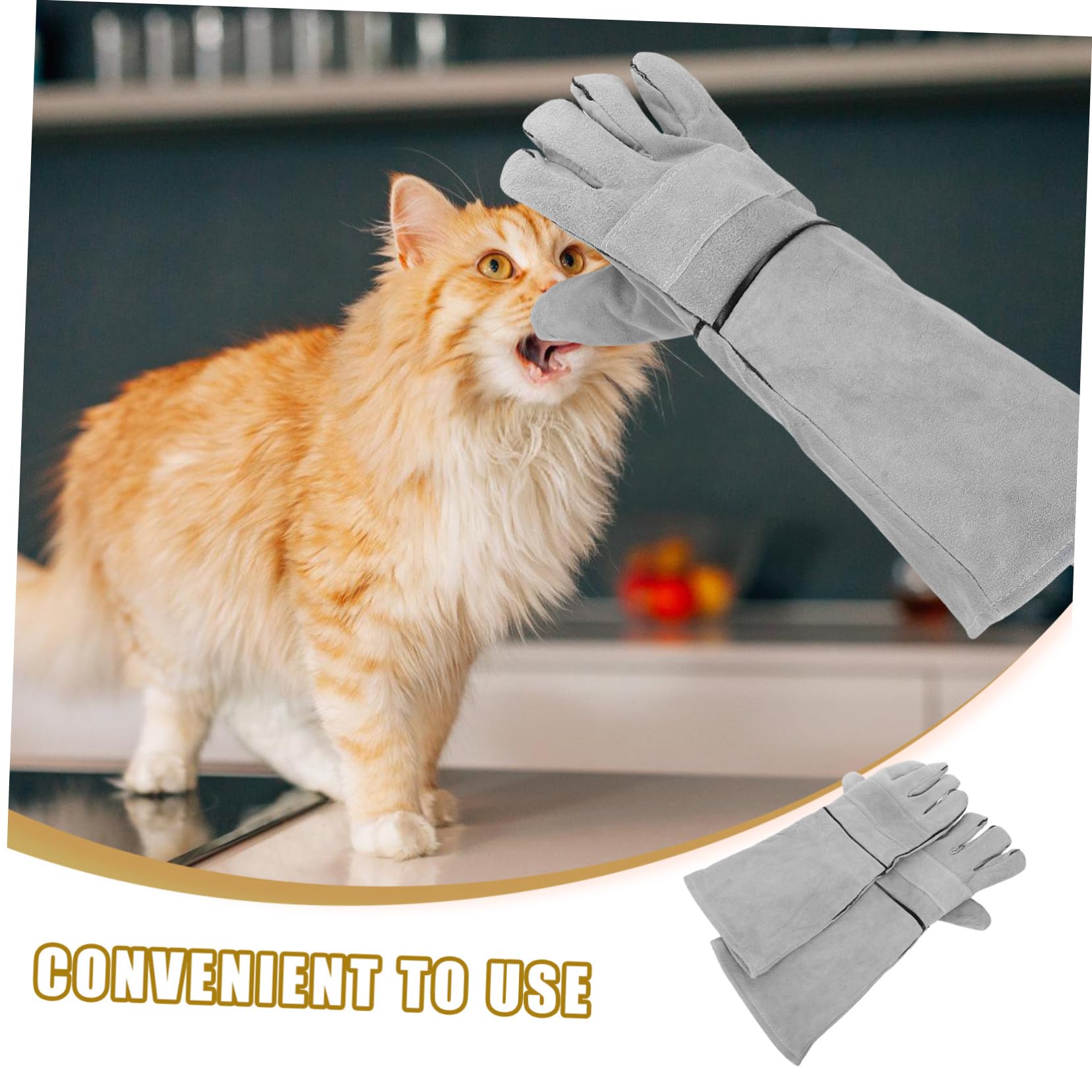 COLLBATH Guanti Anti- per Animali Domestici Protezione Graffiate per Toelettatura Alimentazione e Pulizia Flessibili e Durevoli