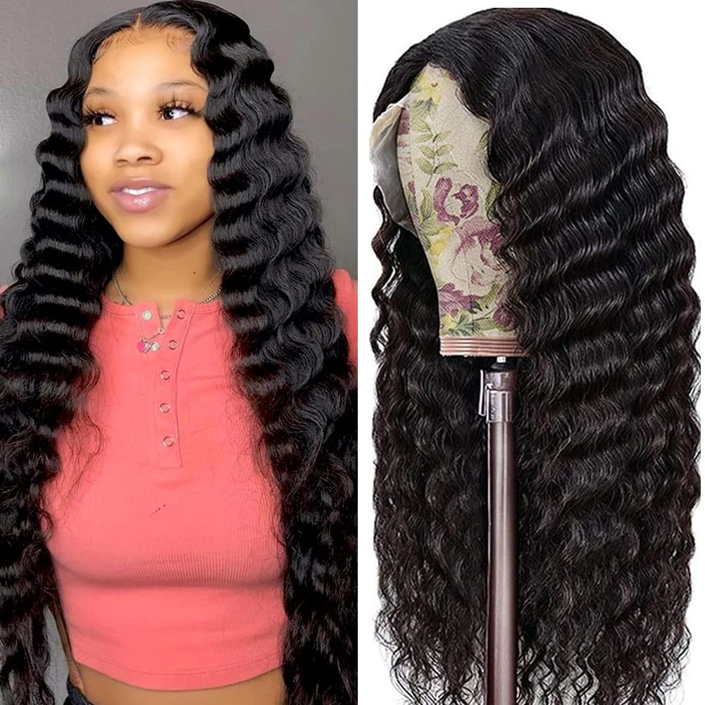 Perruque cheveux humain deep wave femme bresilienne curly lace frontal - 7