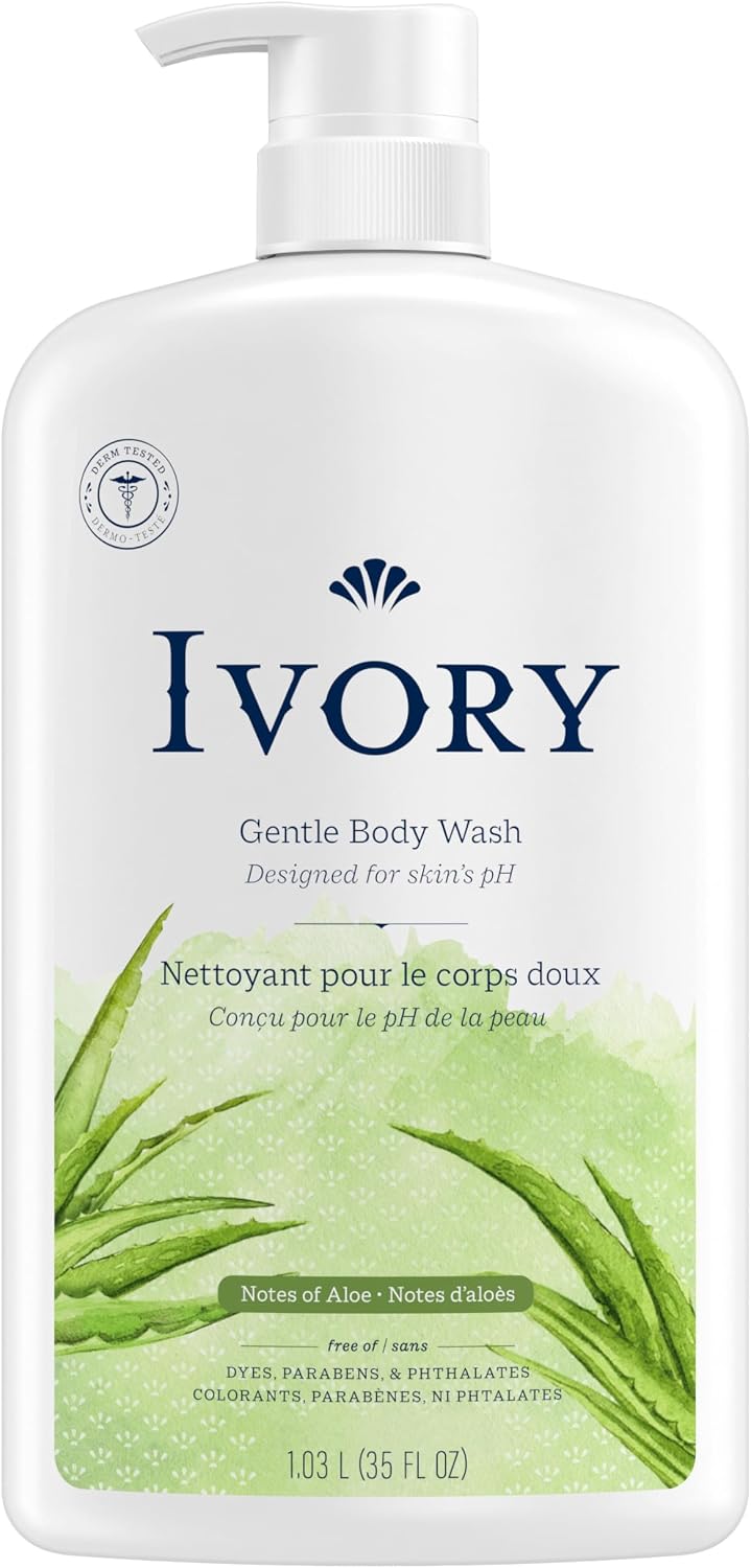 Ivory Gentle Body Wash, Notes of Aloe, 35oz