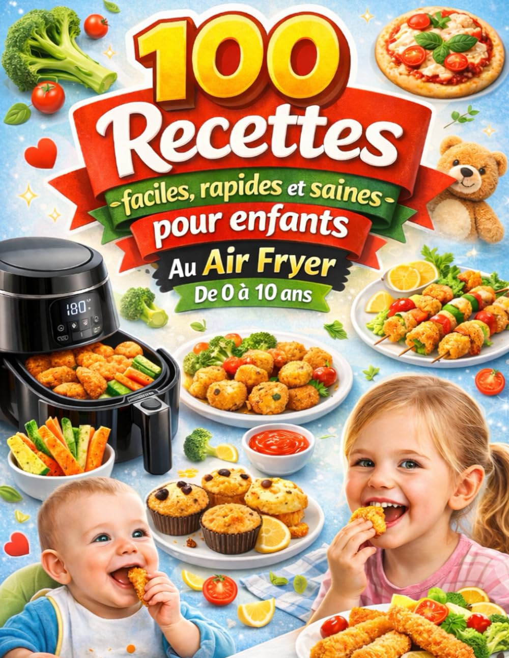 100 Recettes faciles, rapides et saines pour enfants au Air Fryer de 0 à 10 ans (French Edition)      Paperback – February 15, 2026