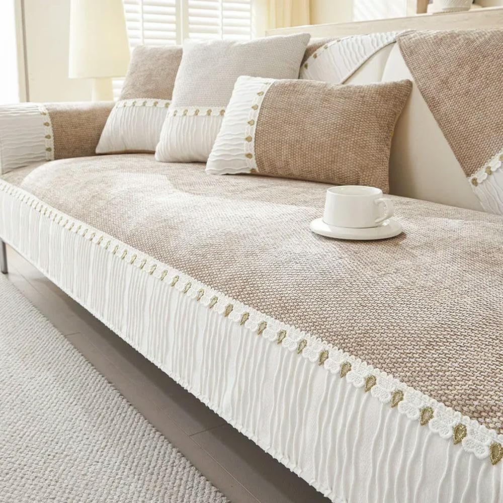 Housse de canapé universelle chenille pour salon et déco chaleureuse