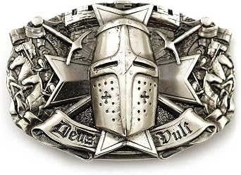 German silver belt buckle Templar, Handmade medieval knight order crusader solid Nickel silver belt buckle