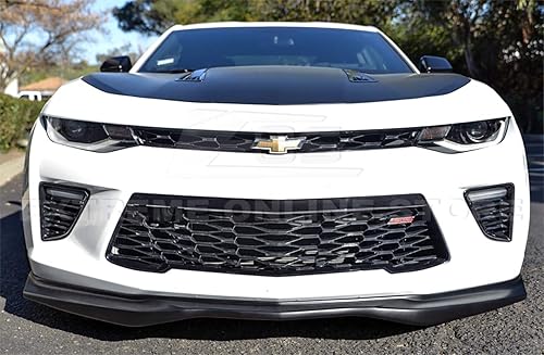 Miniatura 3 de Repuesto para modelos Chevrolet Camaro SS 2016 actuales  Divisor de labio inferior para parachoques delantero adicional estilo T6 (plástico ABS -