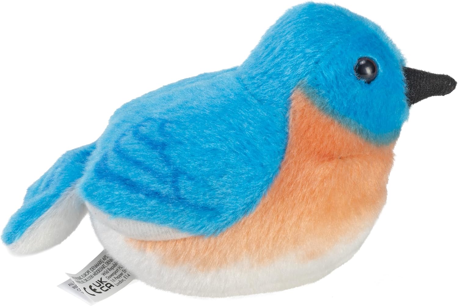 Wild Republic Audubon Birds Eastern Bluebird Plush with Authentic Bird Sound, Stuffed Animal, Bird Toys for Kids and Birders