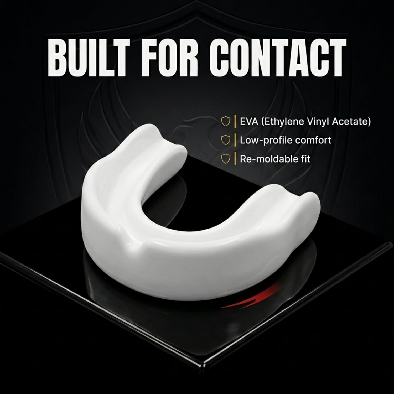 Shurfit Premium Mouth Guard for Sports - Boxing MMA Wrestling Football Mouthguard for Adults Youth Kids | Boil and Bite Moldable Mouthpiece for Braces Basketball Lacrosse Hockey (White)