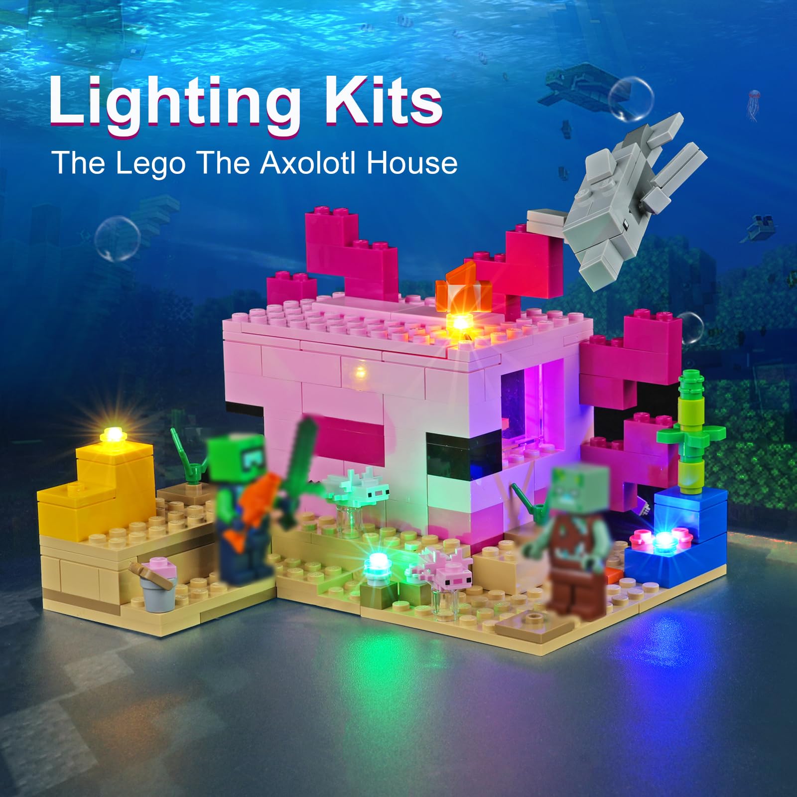 Rorliny LED Light Kit for Lego 21247 The Axolotl House Building Toy Set – Creative Light Set, Lights Only, No Model Set 3