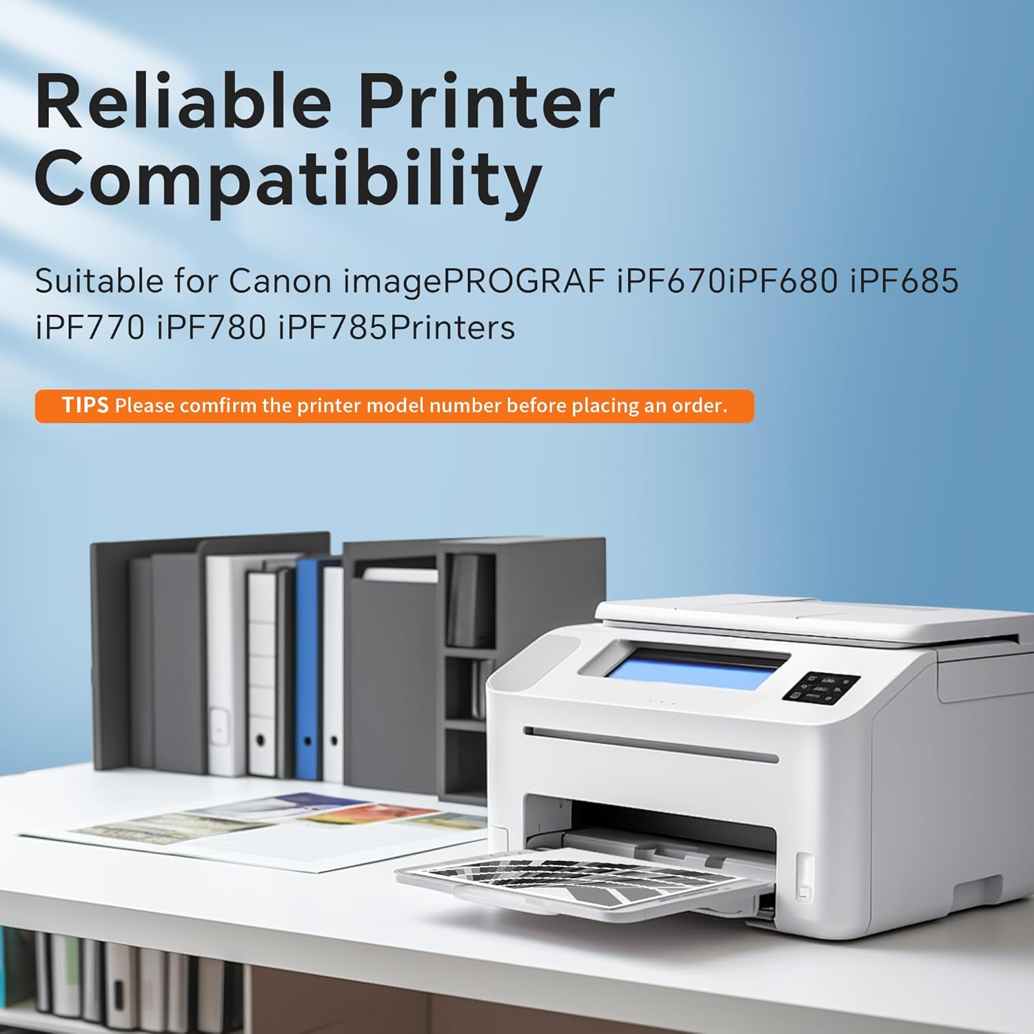 PFI-107 130ml Ink Tank (2-Pack, Matte Black) Lometic Compatible PFI-107MBK Ink Replacement for iPF680/685/780/785 Printer, PFI-107MBK Ink Cartridge Matte Black - 2 Packs in Retail Packing