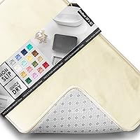 Vista 13 de Clara Clark - Tapete para baño, de espuma viscoelástica, terciopelo y felpa ultra suave, antideslizante, lavable a máquina y de secado rápido, de 17