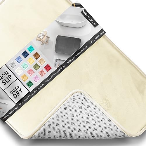 Miniatura 15 de Clara Clark - Tapetes para baño de espuma viscoelástica, terciopelo y felpa ultra suave, antideslizantes, lavables a máquina y de secado rápido,