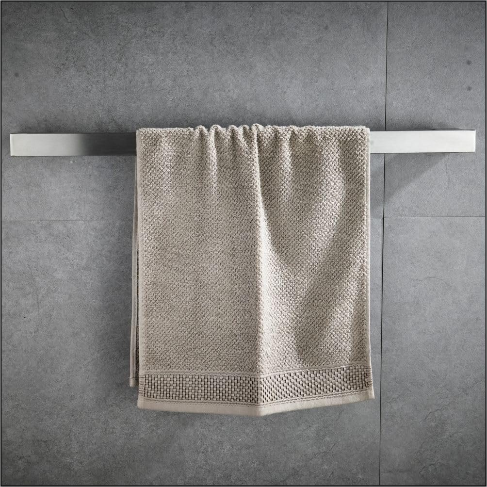 Kit de accesorios de baño - 4 piezas en acero circulante 304 - Diseño moderno con fijación invisible - Acero cepillado - 4