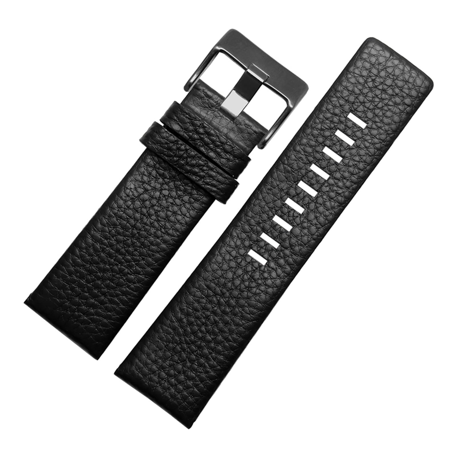Genérico NASUNJIA Correa De Reloj Cuero Genuino Compatible Con Diesel DZ1405 4323 4344 4427 7257 4283 Hebilla Pasador (24, 26 Y 28 Mm)
