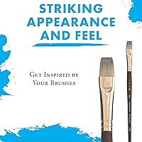 Vista 2 de Princeton Umbria - Brocha sintética de mango corto para acuarela, acrílico y óleo, serie 6250, brillante, 4