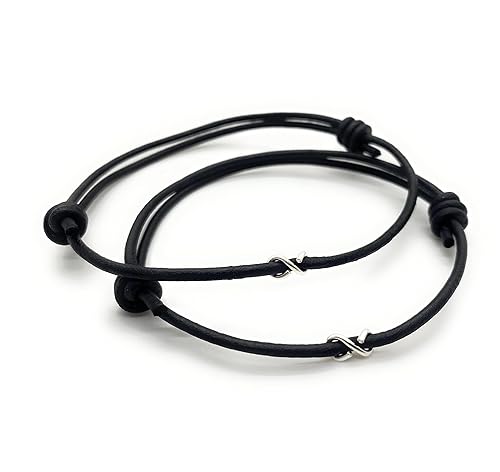 Miniatura 4 de Matching Couple Infinity Bracelets - Vows of Eternal Love, Leather Bracelet, His and Hers San Valentines Gift, Men Women Love Gifts, Best Friend