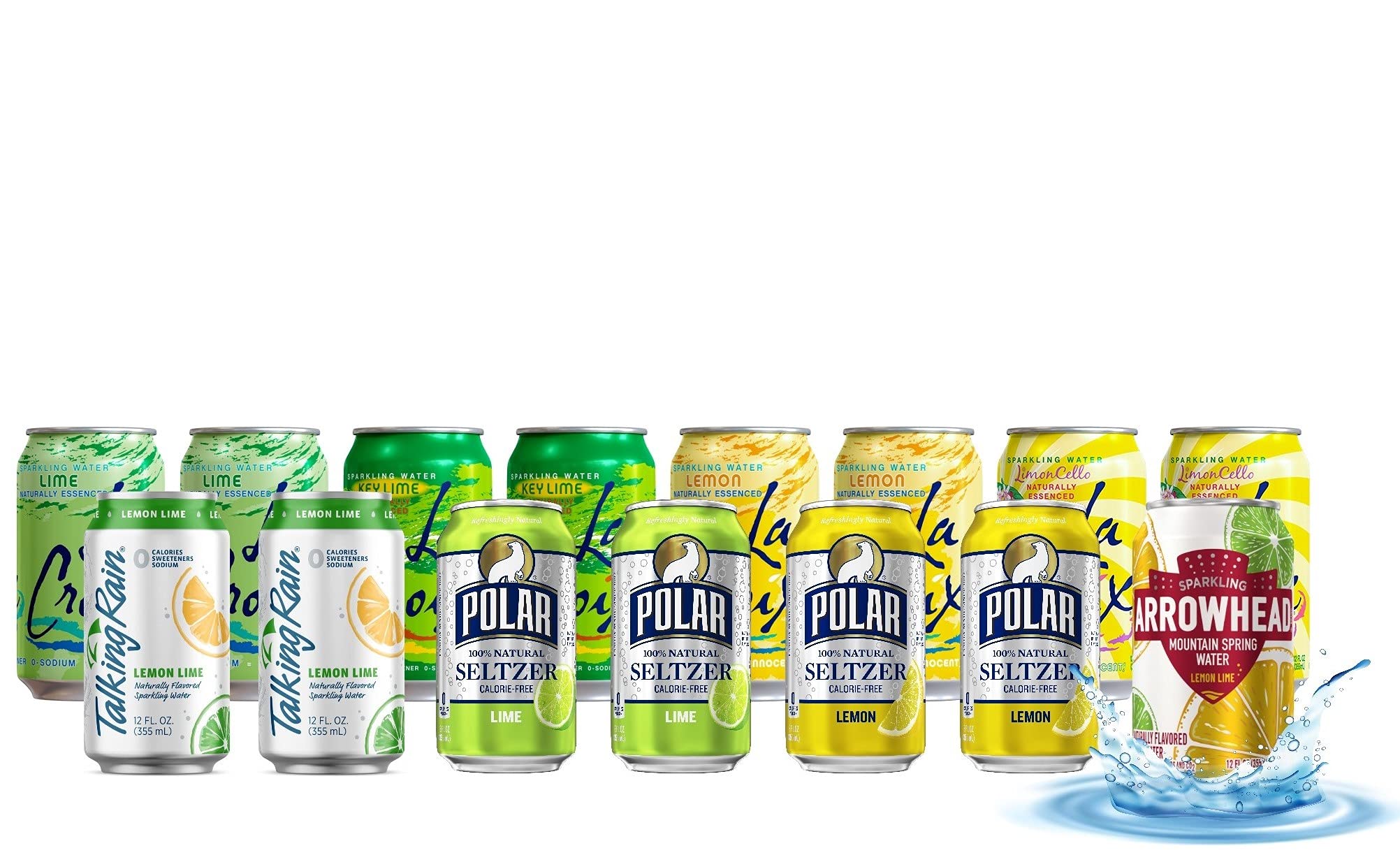 Buy Variety Cans Sparkling Water Lemon Lime Variety Pack 12 fl oz Cans