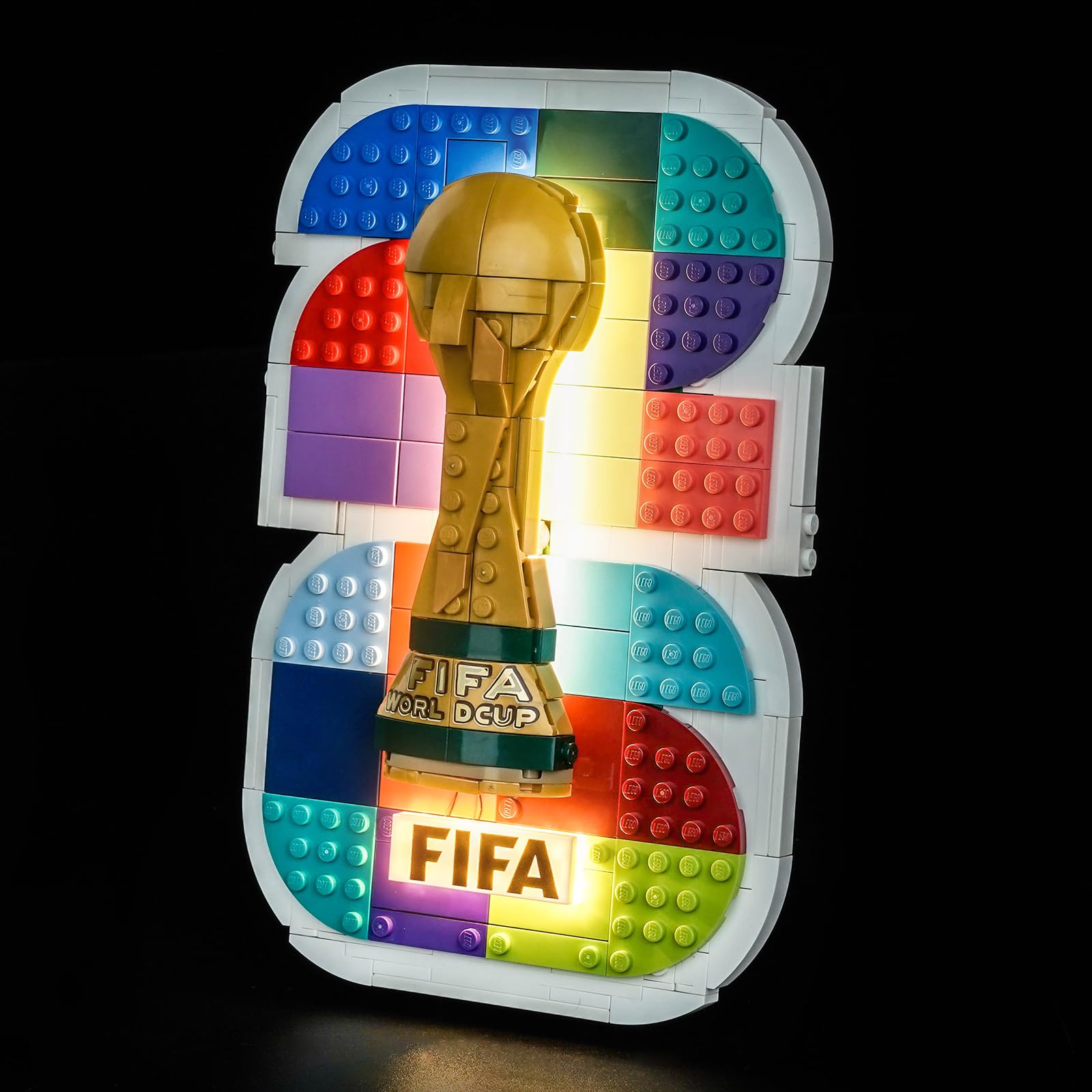 LocoLee LED Light Set Compatible with LEGO 43032 FIFA World Cup 2026™ Official Emblem LED Decoration Lighting Kit Compatible with LEGO 43032 Building Blocks Model Only Lights Set,No Model