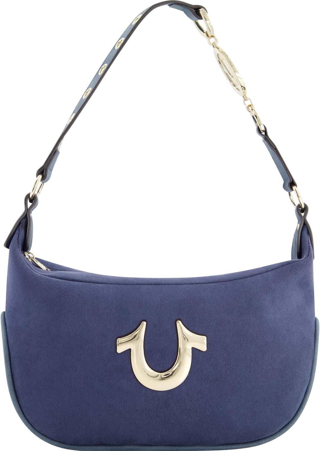 True Religion Women's Shoulder Bag Purse, Hobo Handbag with Eyelet Strap