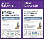 New Chapter One Daily Every Man's Multivitamin 55+ - Offers Eyesight, Immune System & Energy Metabolism Support - Contains Astaxanthin, Saw Palmetto & More - Gluten Free & Vegetarian - 60 Tablets