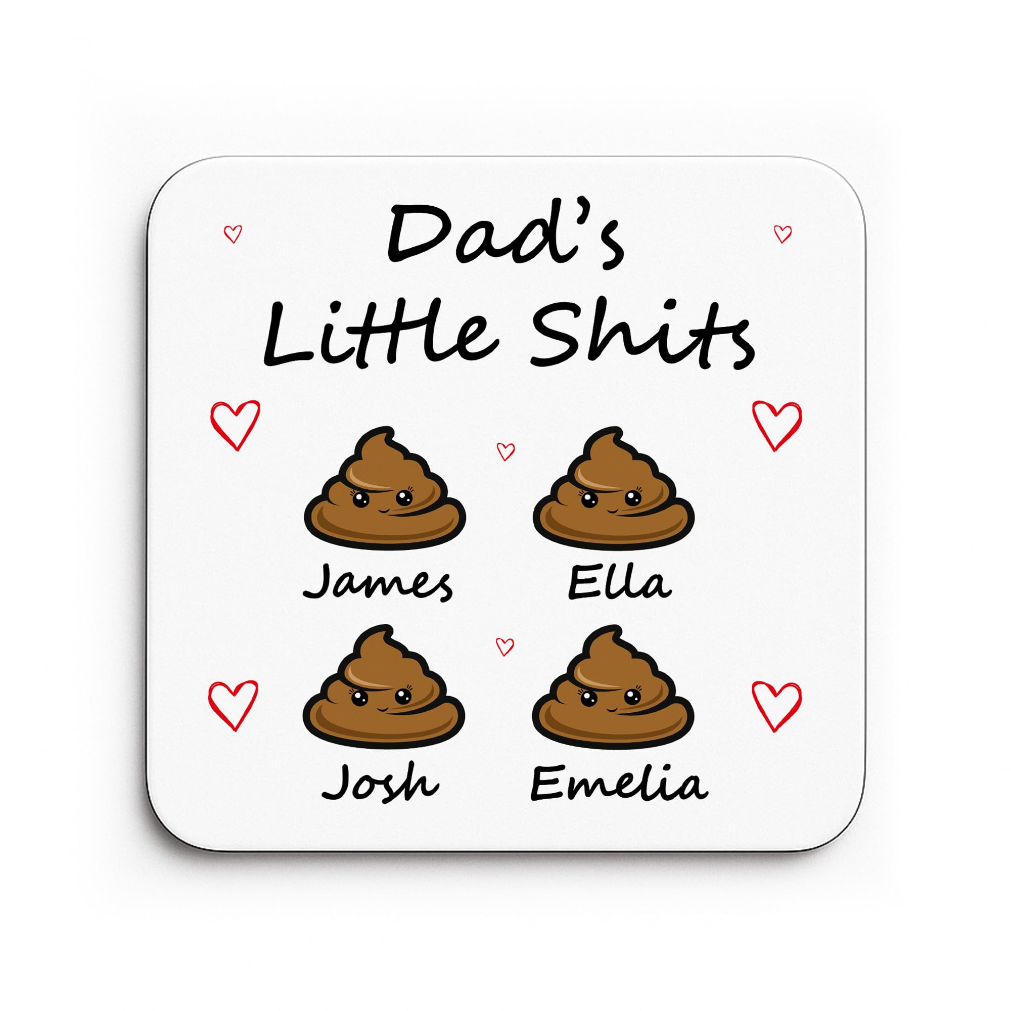 Red Ocean Personalised Gift For Dad Funny Dad Gift COASTER Birthday For Fathers Day From Daughter Son Idea Joke Present