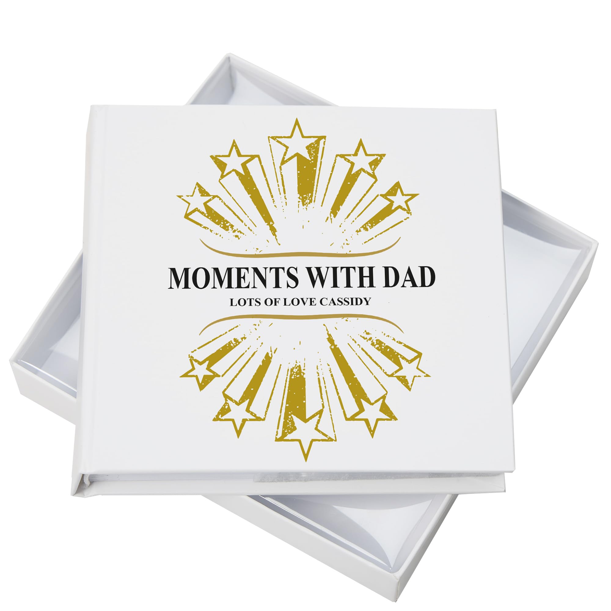 Ukgiftstoreonline White Personalised Moments With Dad Photo Album