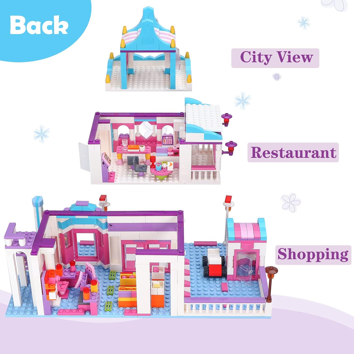 Exсluѕіvе Dіѕсоunt 90% Prісе BRICK STORY Dream Girls Friends Shopping Mall Building Set 808 Pieces, with Supermarket and Restaurant Building Blocks Toys, 4 Mini Toy Figures, Girls Friends House Building Kit for Kids Age 6-12