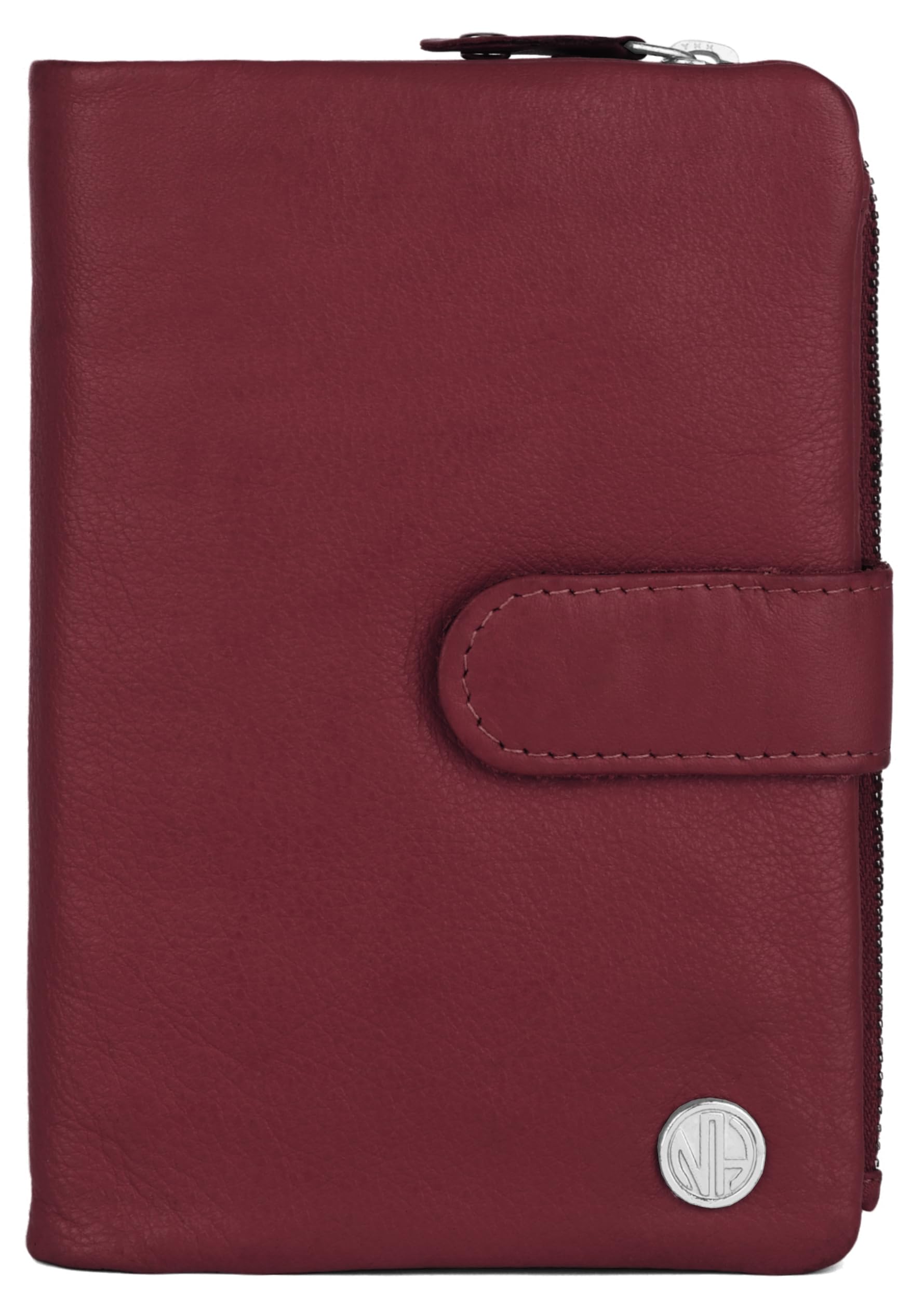 Women Top Grain Leather Wallet I 14 Card Slots I 1 Cash Compartment I 2 Zip Pockets I 1 Back Zip I 1 Transparent ID Window-image-33