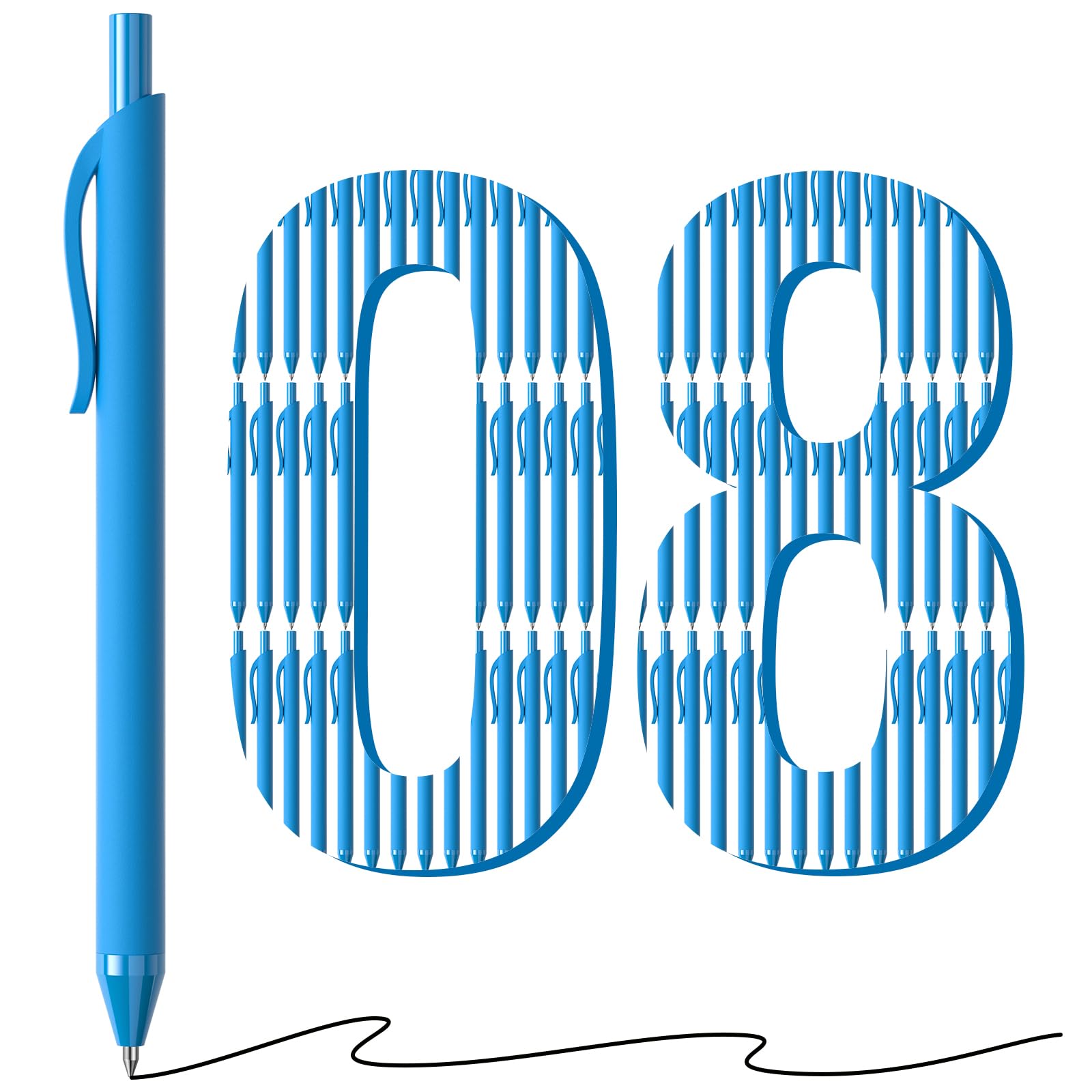108 Pack Black Pens - Bulk Pens 1 0mm Medium Point Ballpoint Pens Smooth Writing No Bleed Retractable