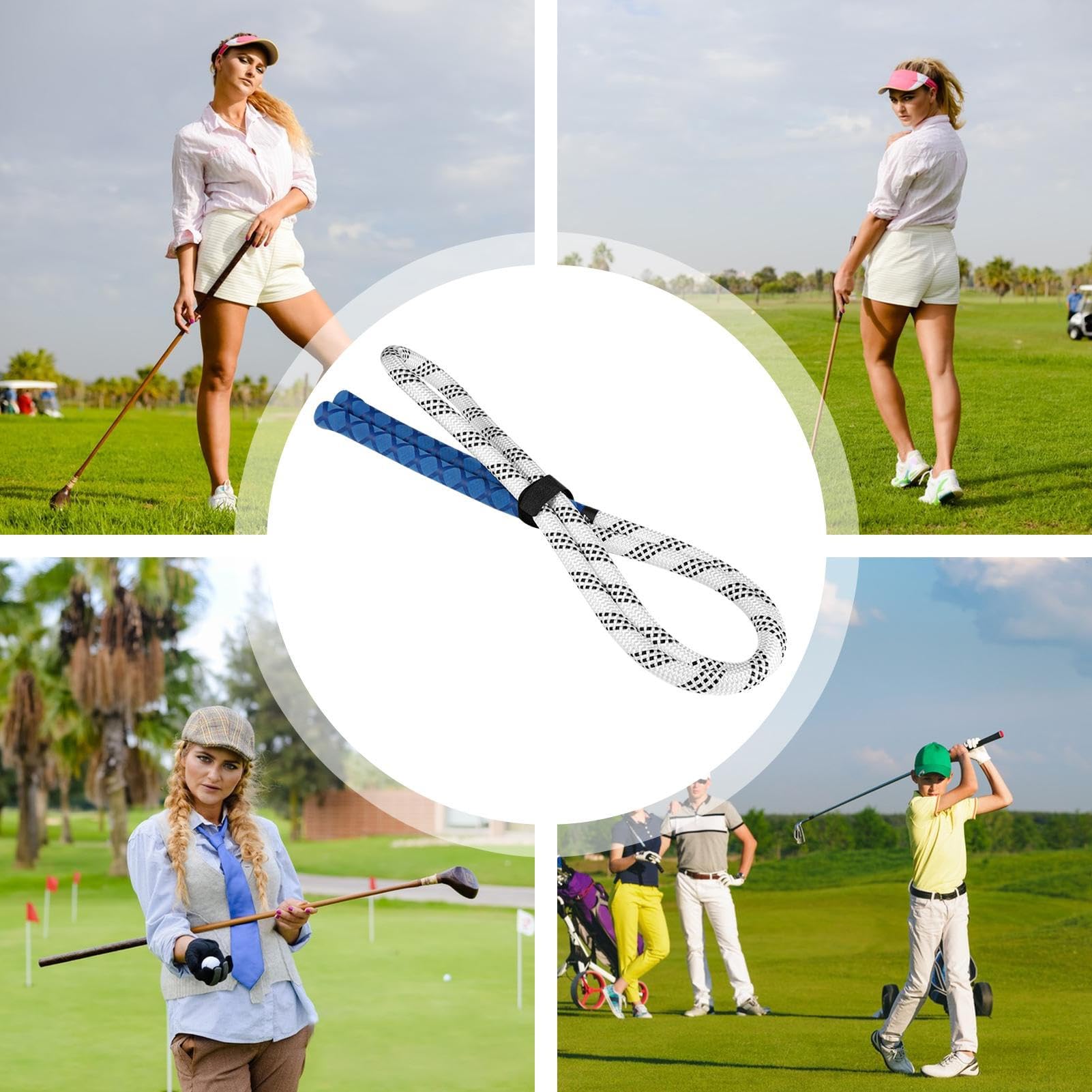 Corde D'entraînement De Golf Portable - Poignée Réglable - Améliore Swing Et Distance - Pour Débutants Et Pros