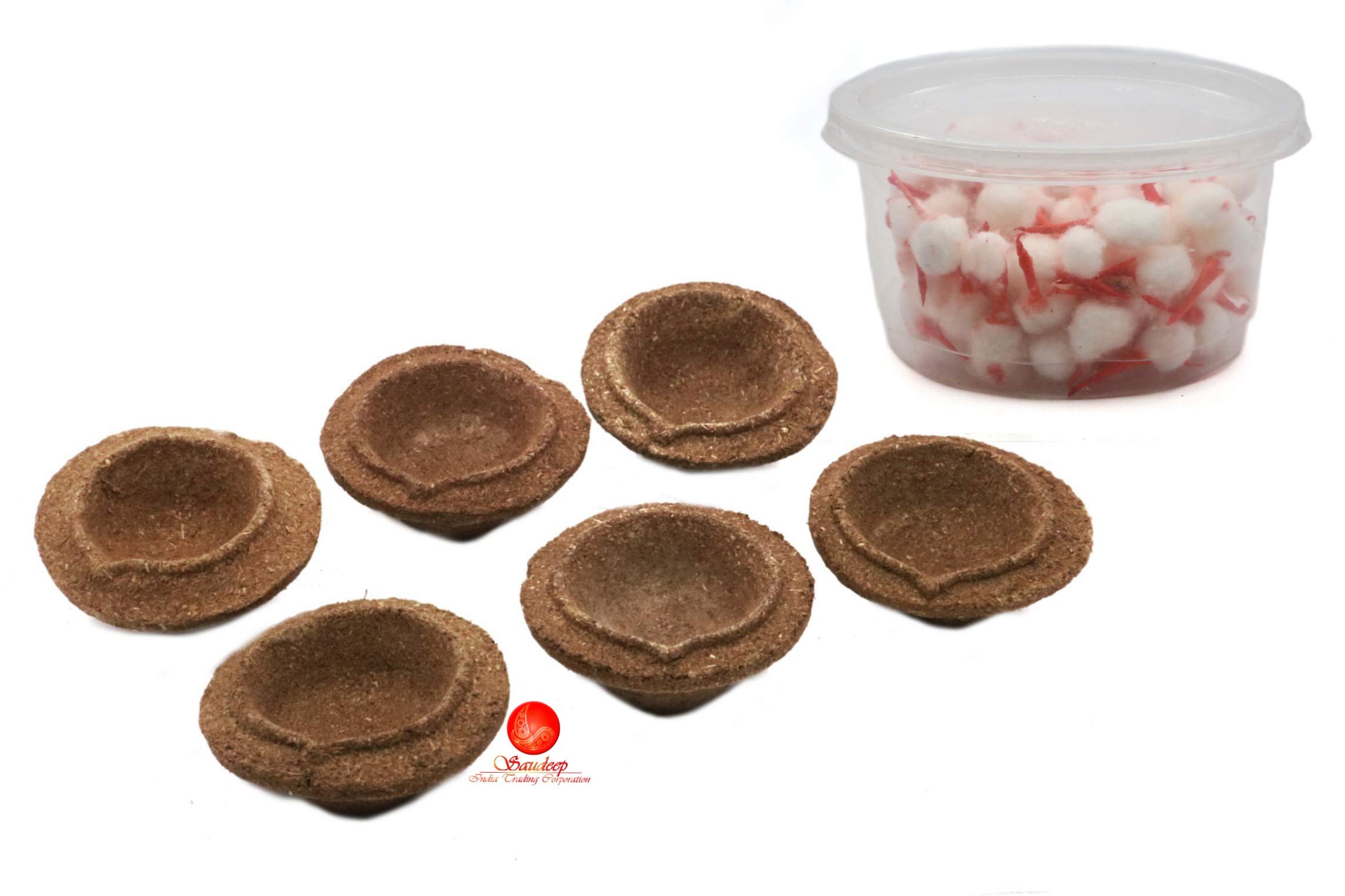 Saudeep India Panchagavya Diya | Deepak, Made of 5 Natural Elements - Cow Dung, Gow Mutra/Milk/Curd and Ghee/Very Rare and Exotic (Pack of 12) - Image 5 thumbnail
