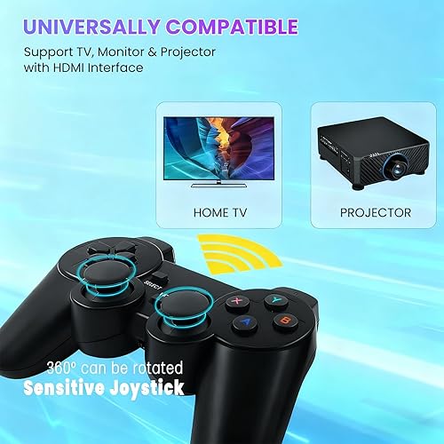 Miniatura 5 de Consola de juegos retro inalámbrica mejorada 4K Game Stick incorporado, 9 emuladores más de 20,000 juegos, videojuegos Plug and Play para TV con