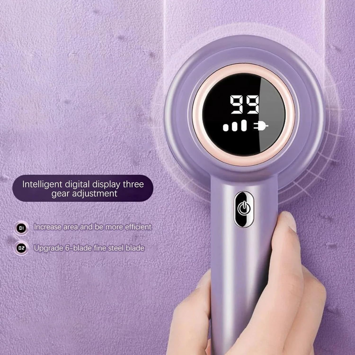 Lint Remover Lint Remove for Clothing Electric Sweater Fabric Balls Shaver Pellet Fluff Fuzz Remover Rechargerable Plush Remover Fabric Shaver (Color : White Three Head)