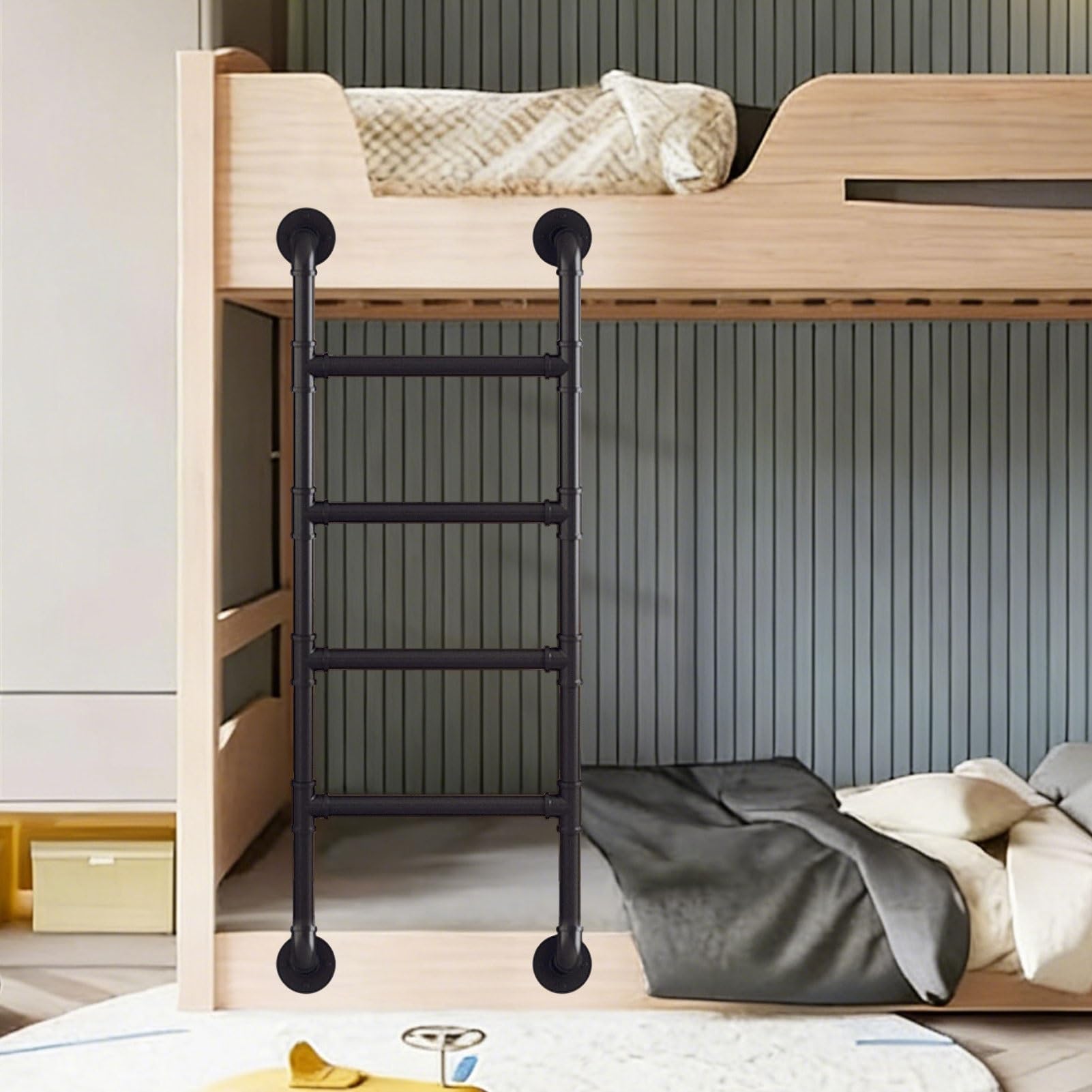 Escalera de pared para ático y litera de apartamento: ahorro de espacio interior