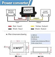 Vista 4 de Regulador de voltaje DC de 12 V a 13.8 V 5 A, 9 V-13 V a 13.8 V, módulo elevador, convertidor de impulso, adaptador de alimentación impermeable