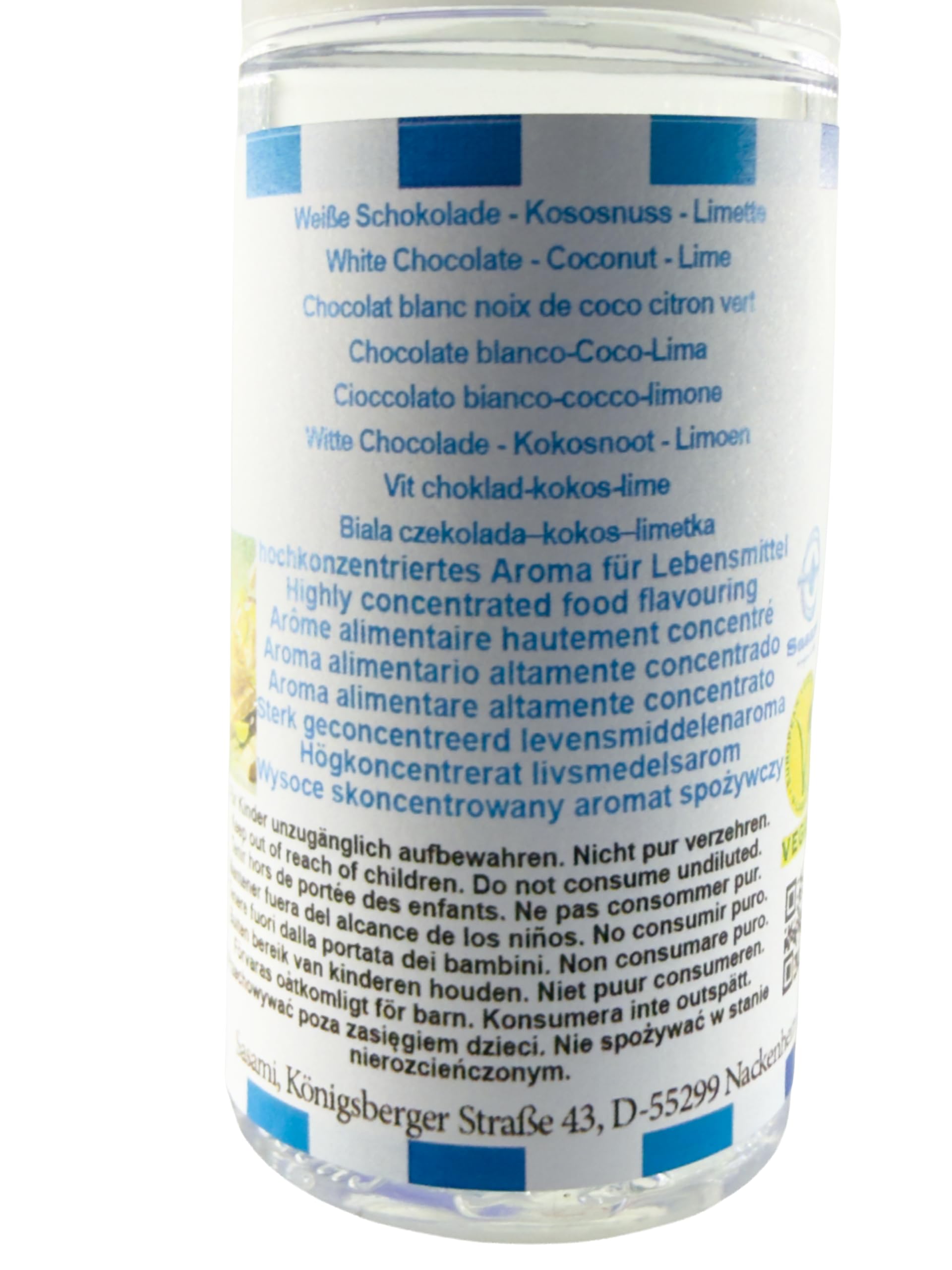 Biała czekolada–kokos–limetka aromat koncentrat – Wegański – Sasami – 100ml