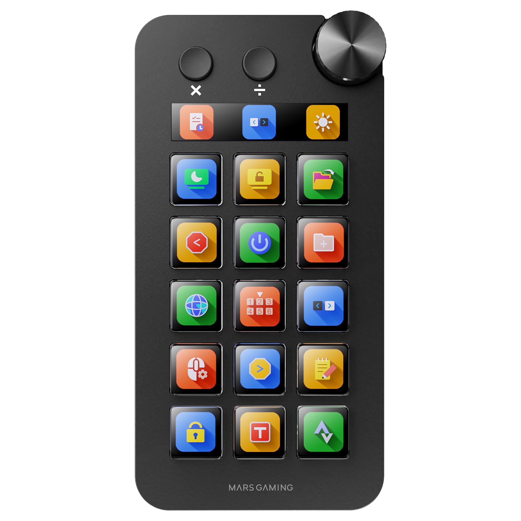 Mars Gaming MSD-Neo Control Deck 15 Teclas LCD Personalizables Negro | 15 Teclas LCD Personalizables, Creación de Atajos y Macros, Pantallas Dinámicas, Software de Control Avanzado