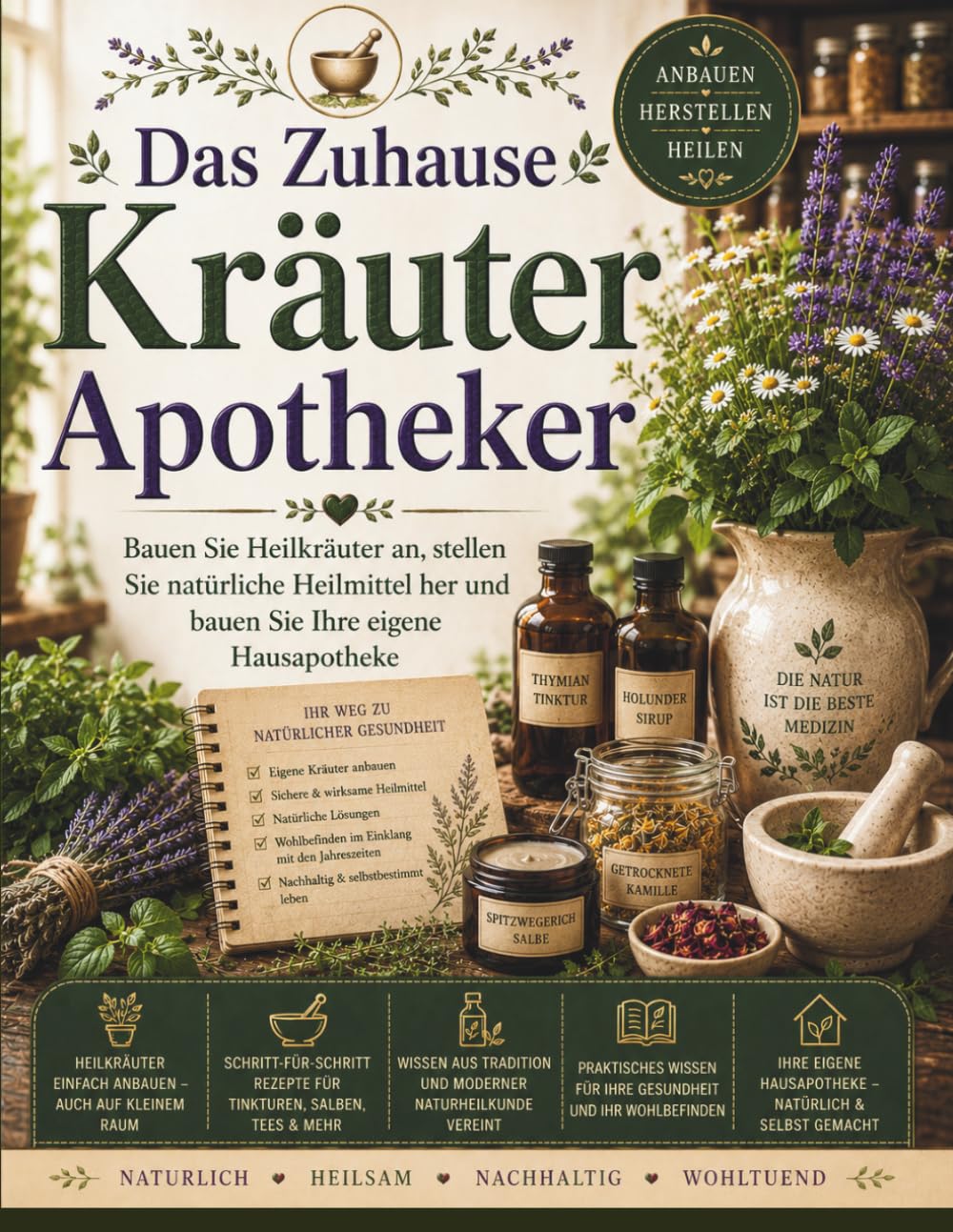 Das Zuhause Kräuter Apotheker: Bauen Sie Heilkräuter an, stellen Sie natürliche Heilmittel her und bauen Sie Ihre eigene Hausapotheke