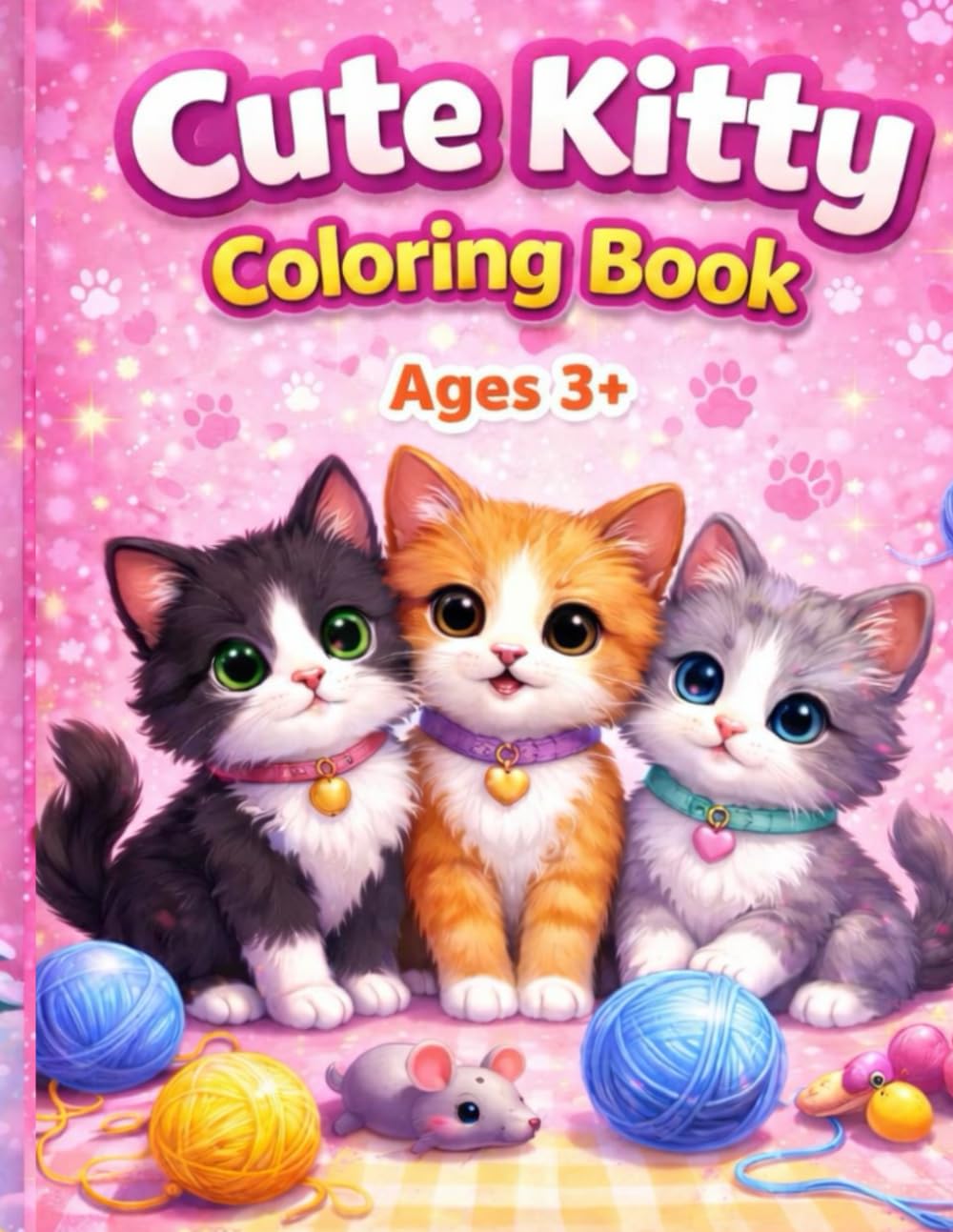 Cute Kitty Coloring Book for Kids 3+: Fun and Adorable Cat-Themed Coloring Pages for Children Ages 3-6