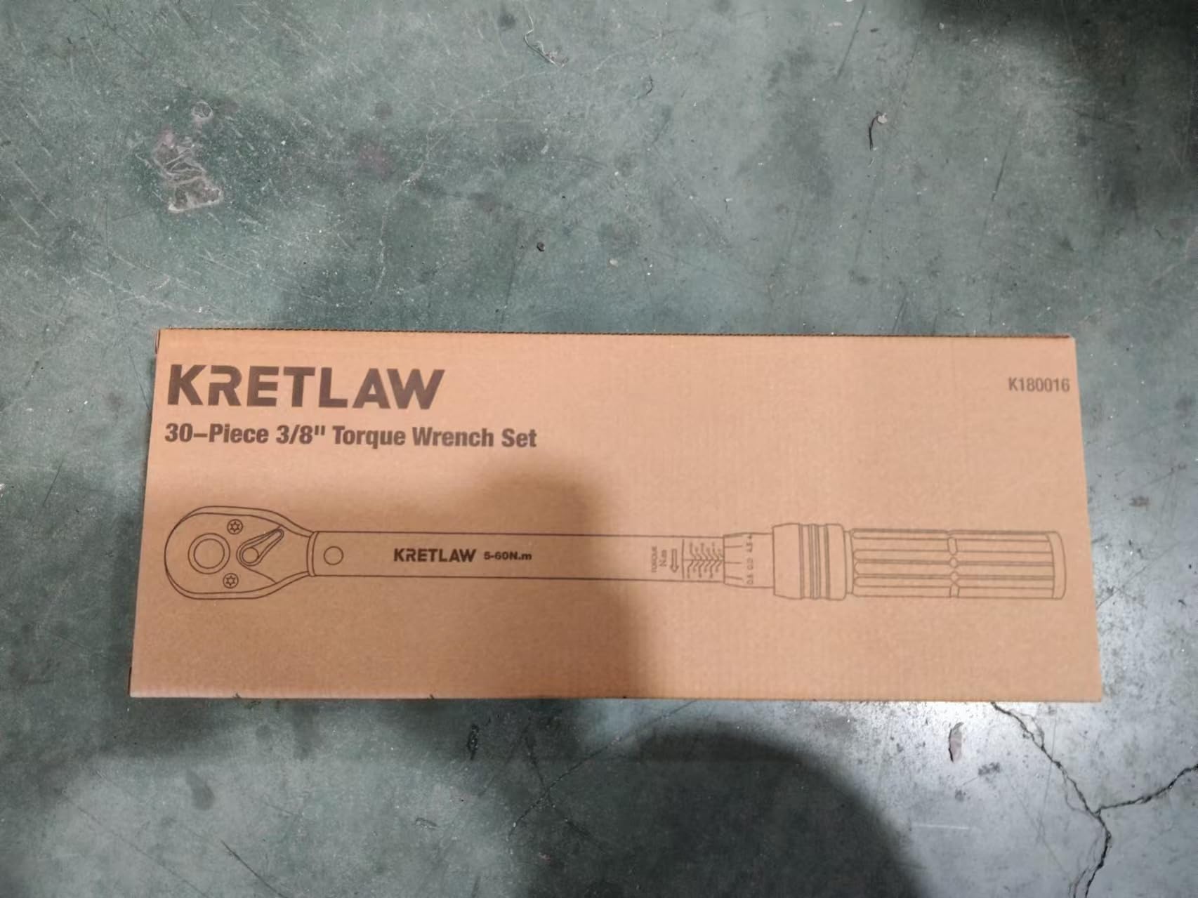 KRETLAW Juego de Llave Dinamométrica de 30 Piezas, Llave de Torque de 3/8" (5-60 Nm), Trinquete de 72 Dientes, Precisión ±3% con Extensiones, Vasos y Adaptador
