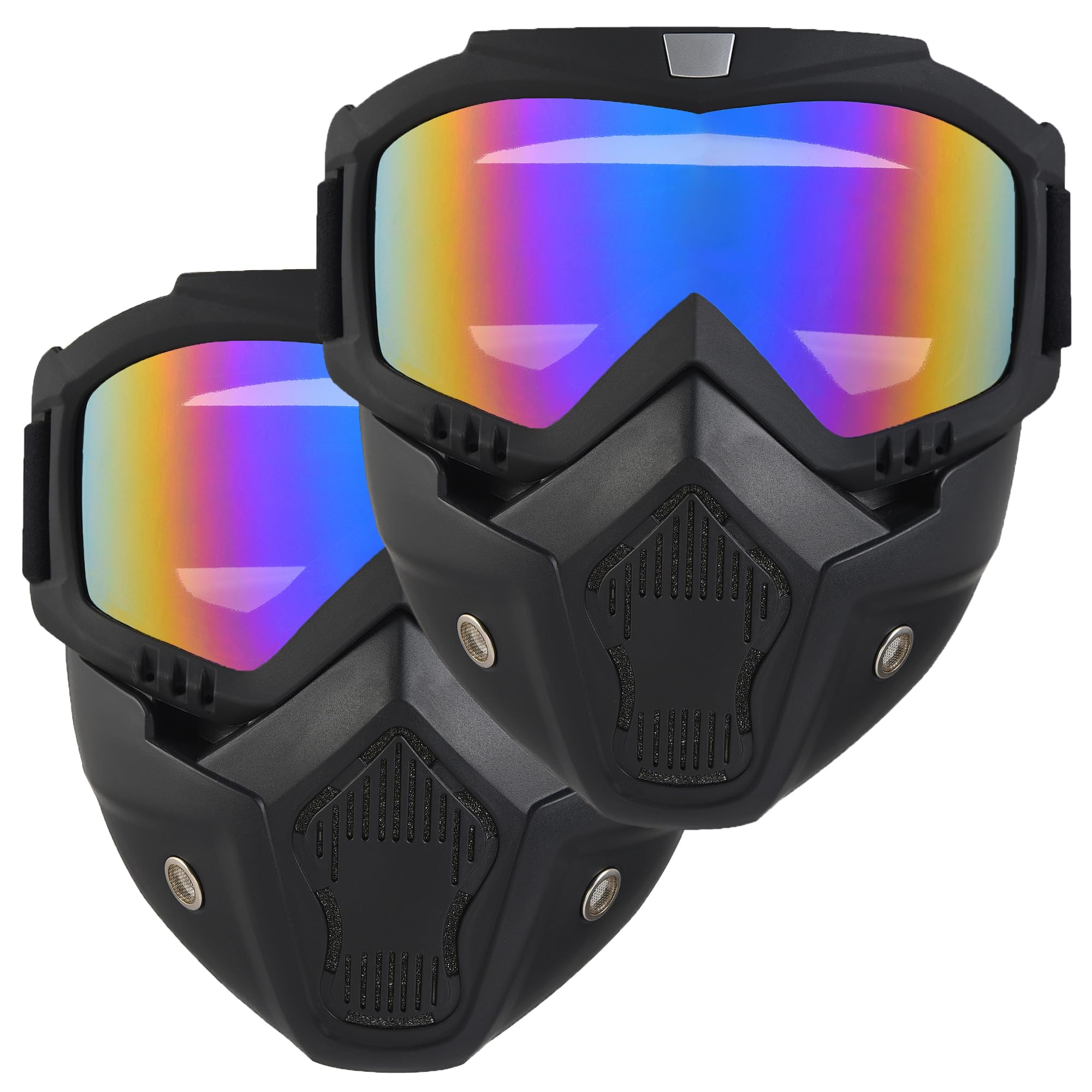 Airsoft Mask Full Face, Paintball Mask, Tactical Mask, Motorcycle Helmet Goggles with Removable Face Mask for Men Women