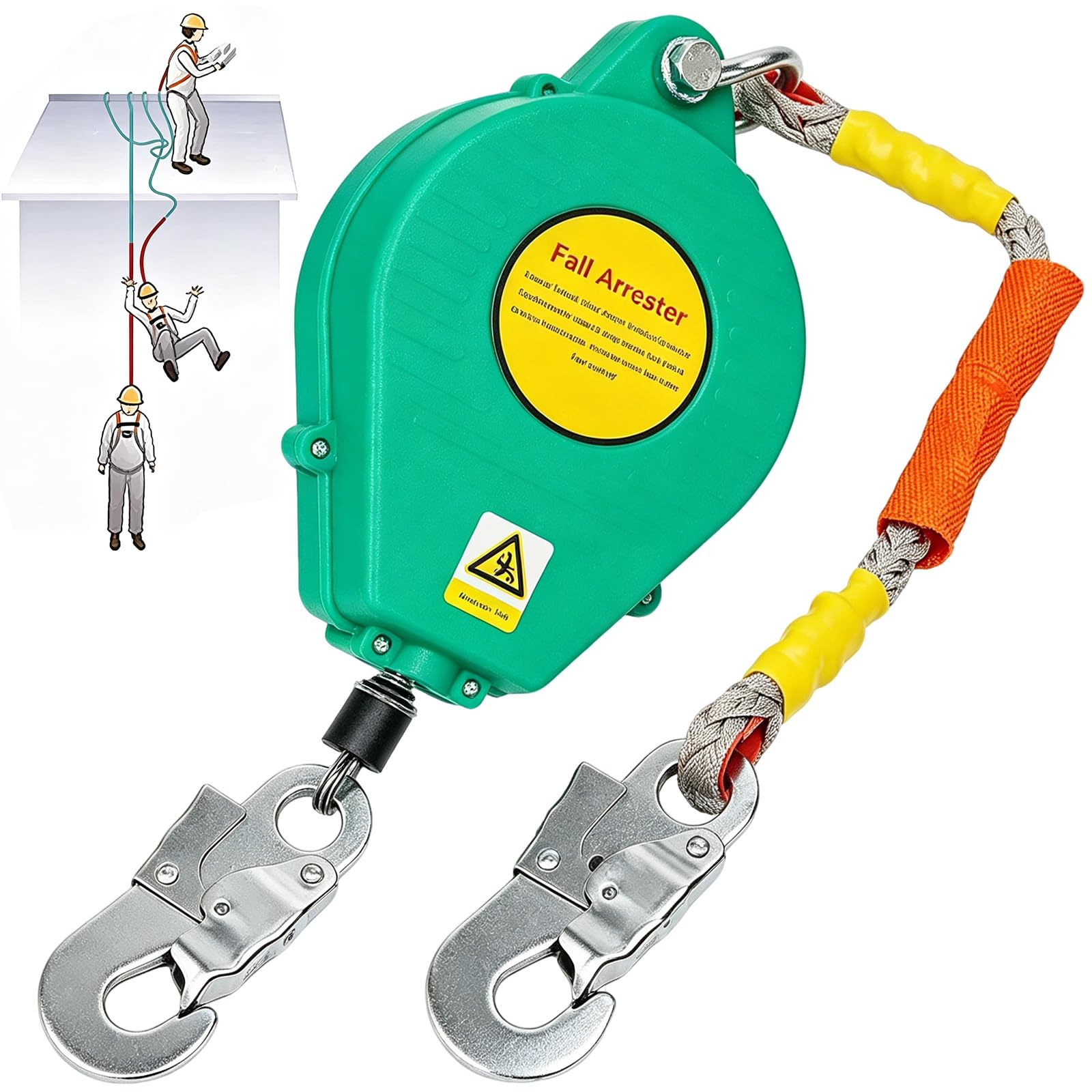 Höhensicherungsgerät Absturzsicherung 3m/5m/7m/10m/15m/20m (5m)