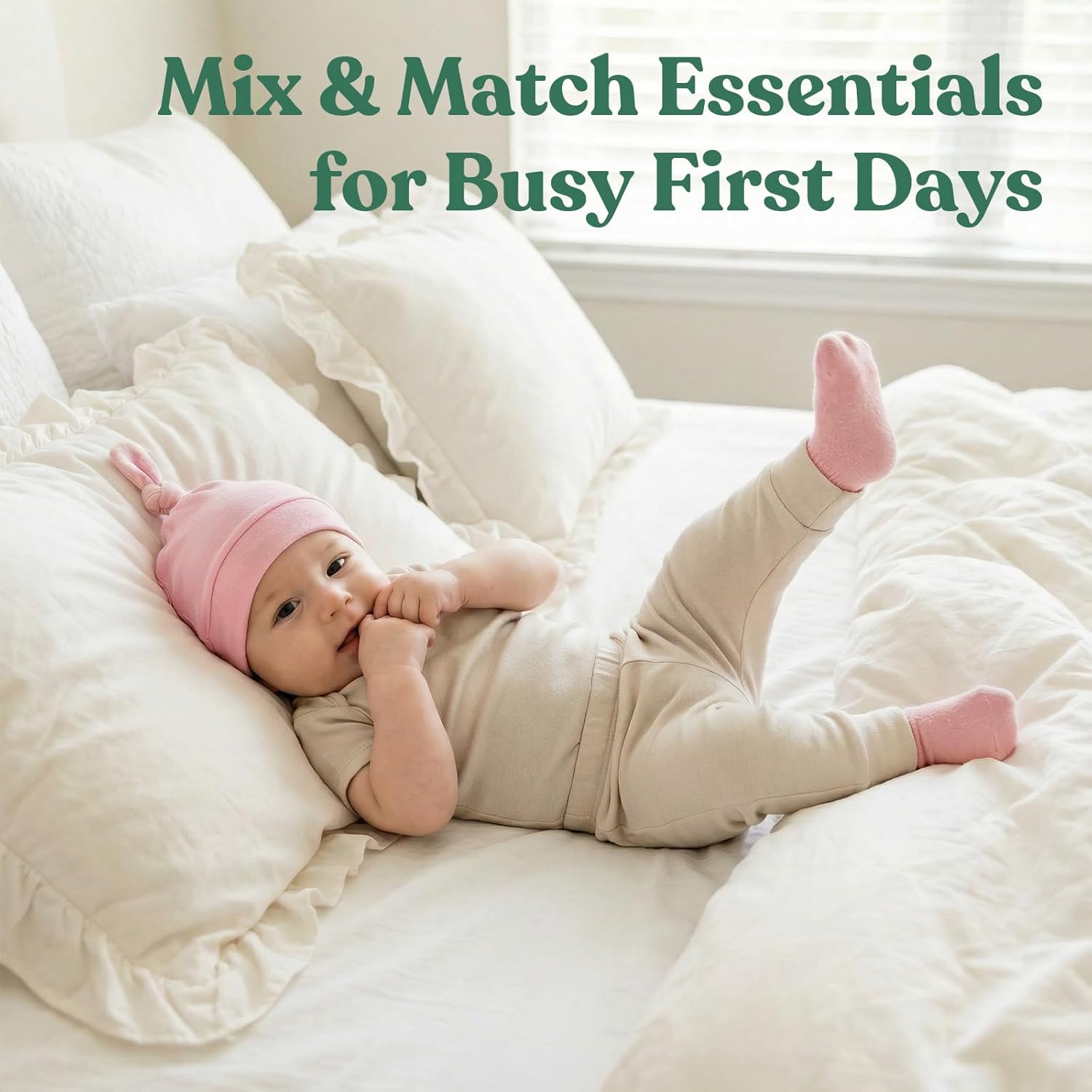 Newborn Clothes Gift Set, 16-Piece Soft Baby Layette Essentials, Unisex Outfit Sets for Baby Shower, First Days