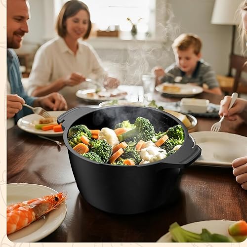 Miniatura 7 de AJXX - Vaporizador pequeño para microondas de 1 cuarto de galón  AJXX Micro Cookware Vaporizador de verduras para cocinar, cocina microondas con