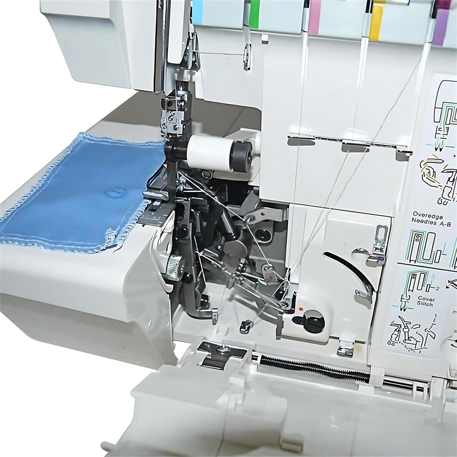 Máquina de coser Overlocker Serger con capacidad de puntada múltiple, longitud de puntada ajustable y compatibilidad de tela resistente