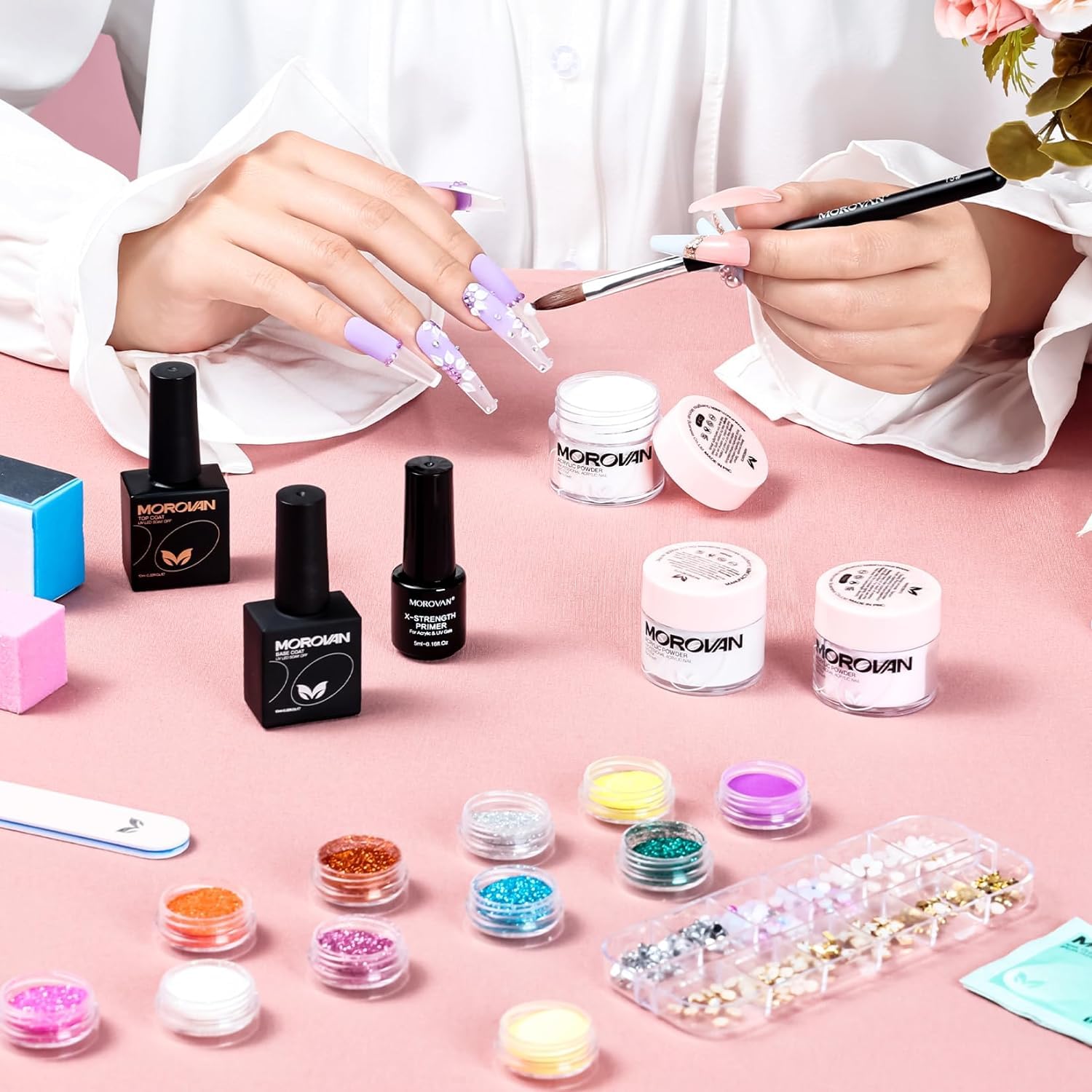 Morovan Acrylic Nail Kit with Drill - Professional Nail Kit
