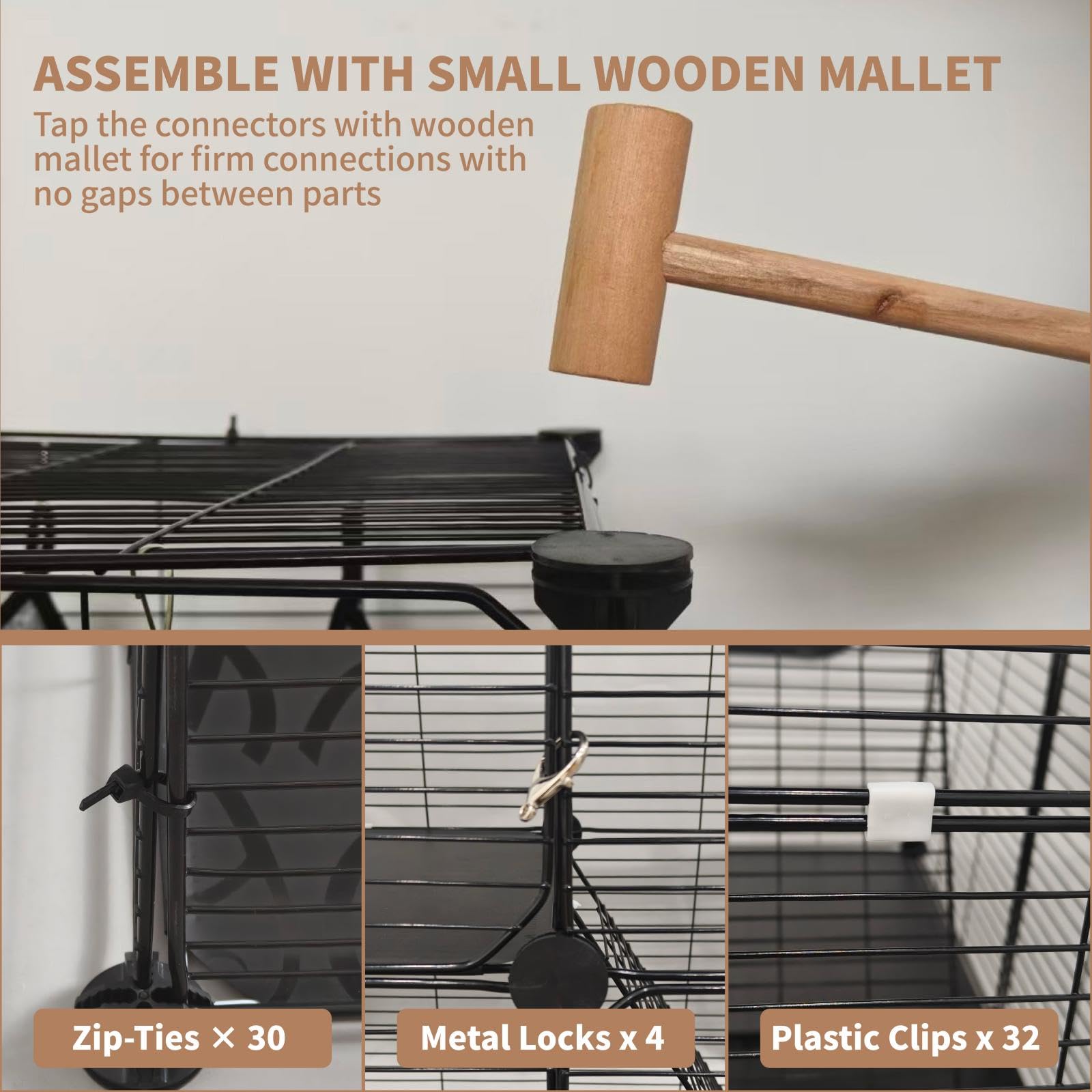 STILLCOVE Cat Cage - With Hammock & Stable Design -8
