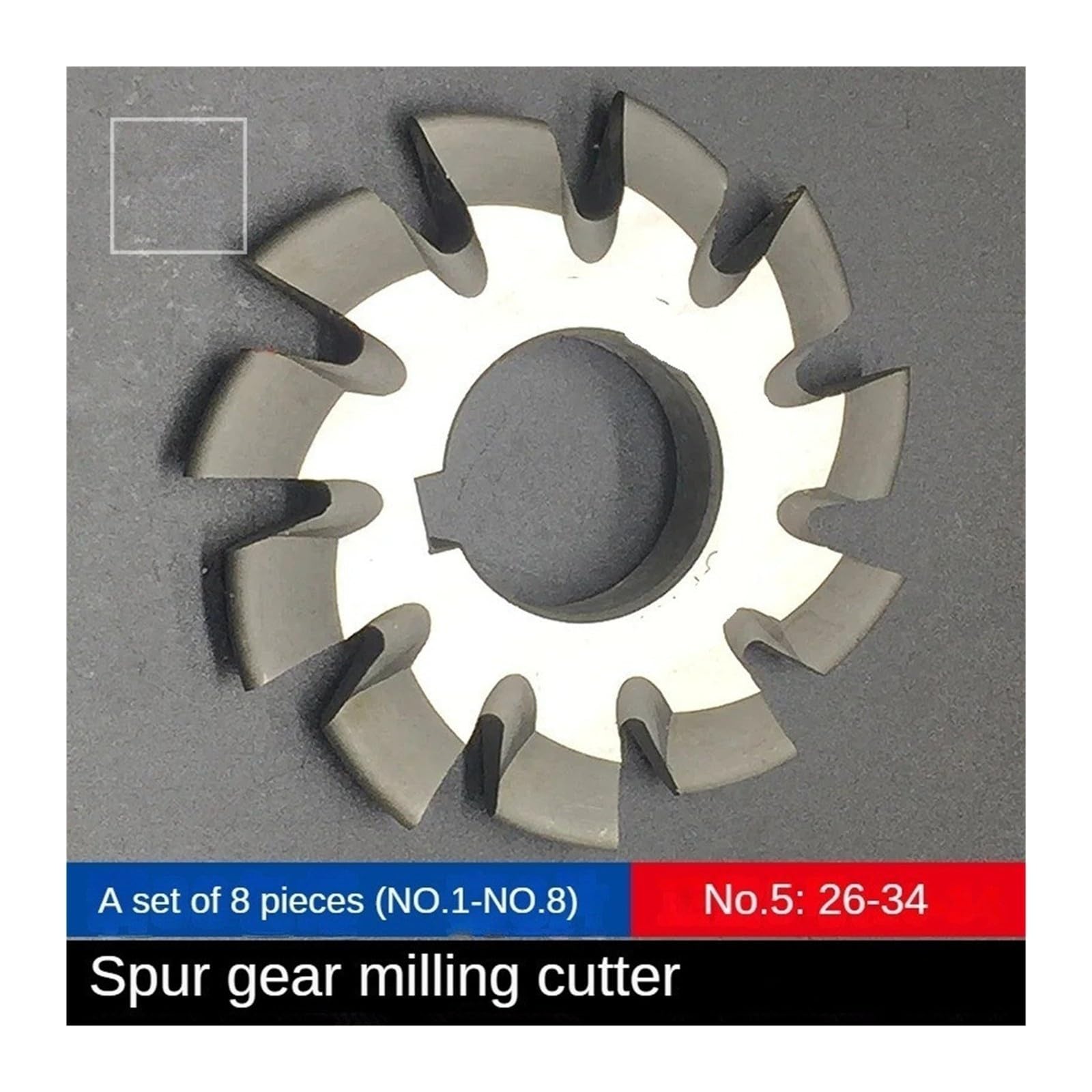 Fresa de engranaje recto, módulo M3.75-M10 PA20 grados(M3.75 8PCS NO.1-NO.8)