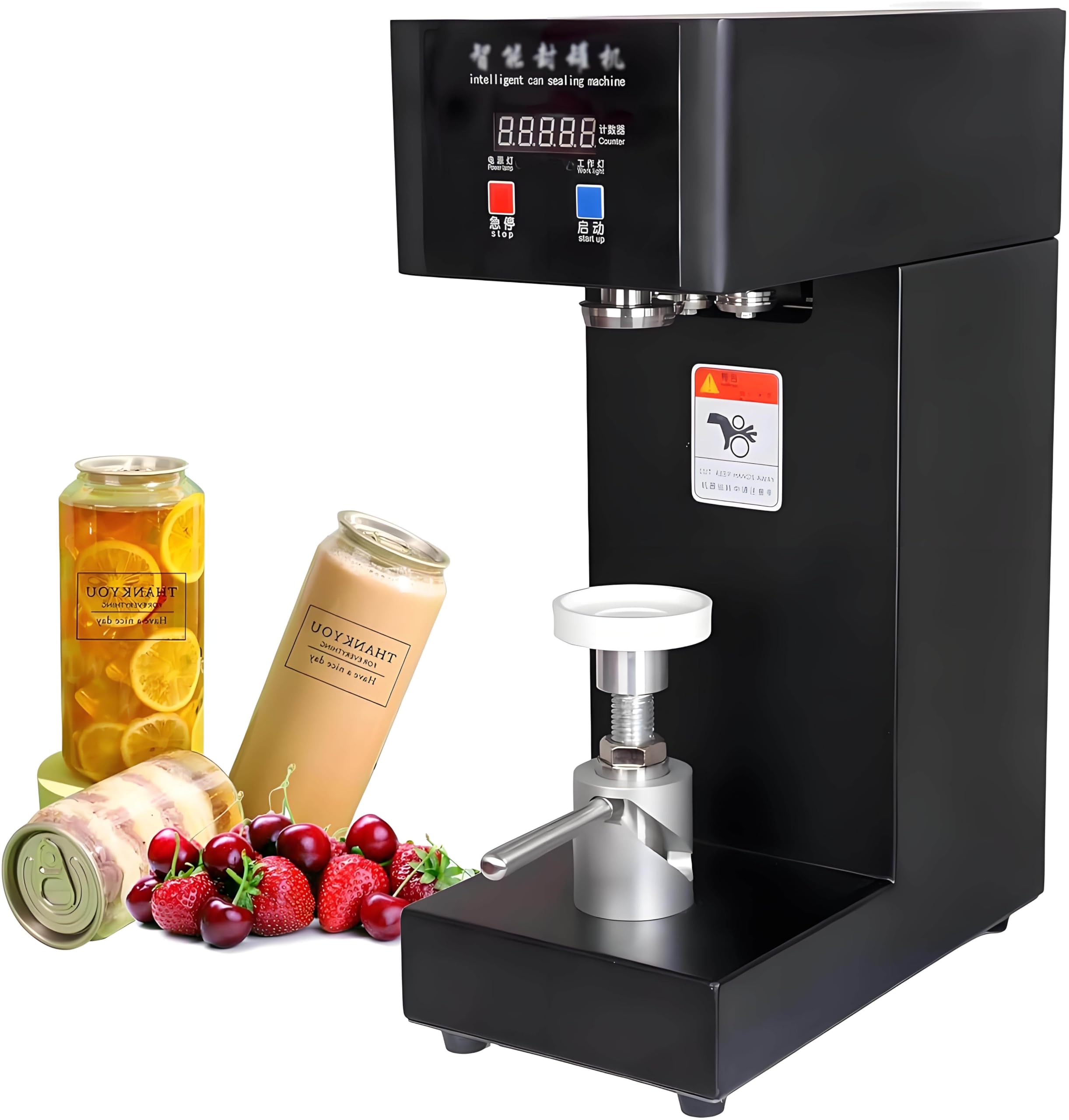 Selladora PET Ajustable de 140 a 210 mm con Inicio Rápido Black | El soporte admite envases de 500–650 ml y las rejillas traseras ayudan a disipar el calor del motor