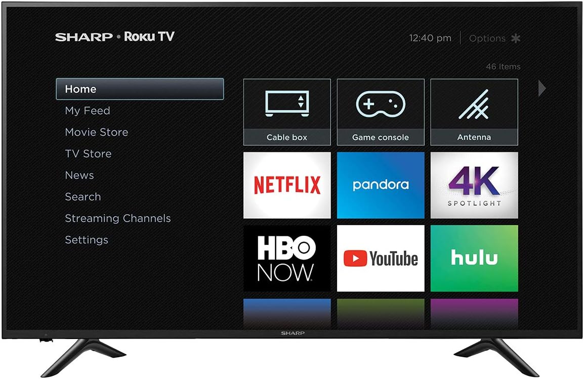 Sharp 65” Class 4K Ultra HD (2160P) Roku Smart LED TV 65Q7300U (Renewed)