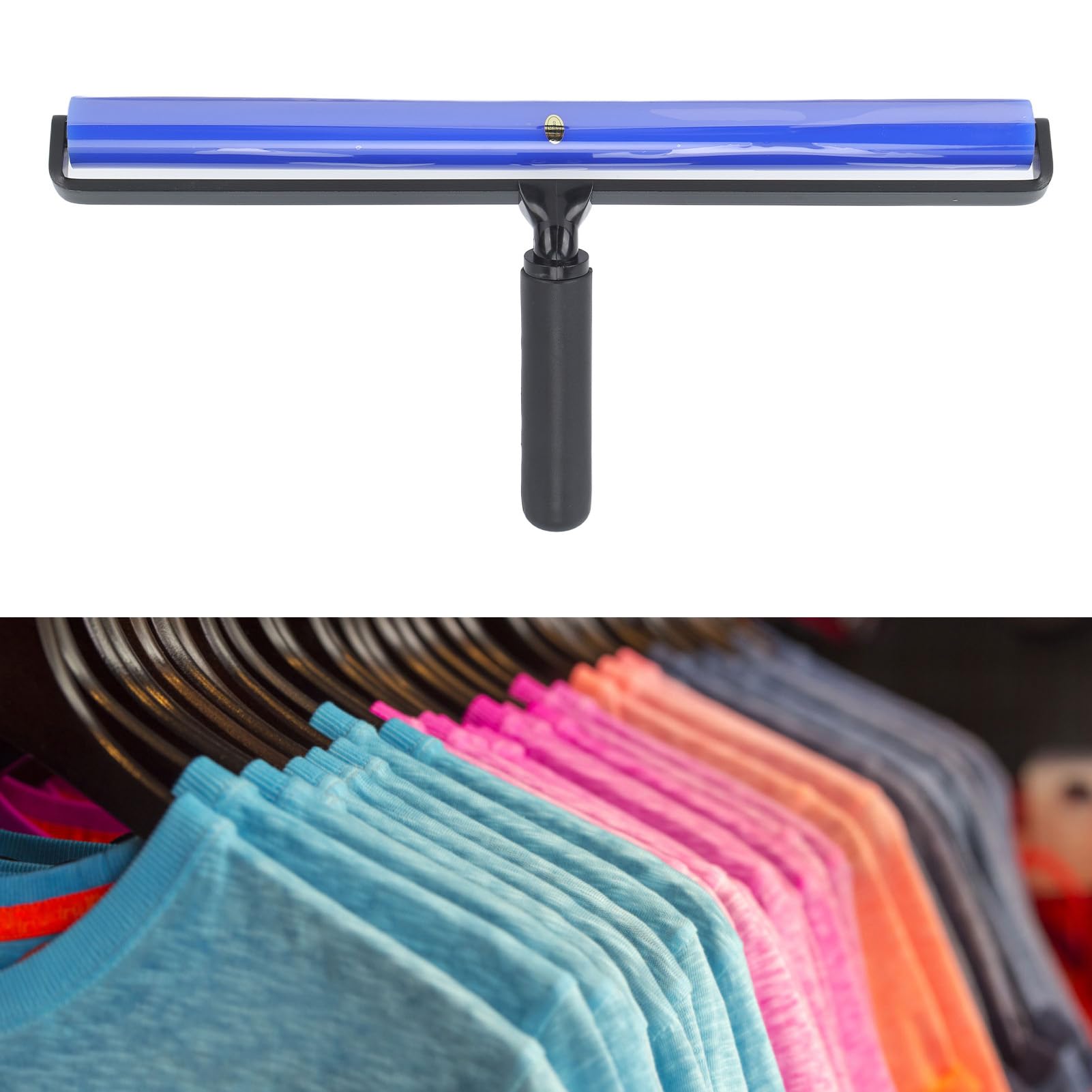 aqxreight Klebriger Statischer Roller für Effektive Wirkung mit Weichem Blauem Silikon und Schwarzem Griff, 61 cm (16 Zoll)