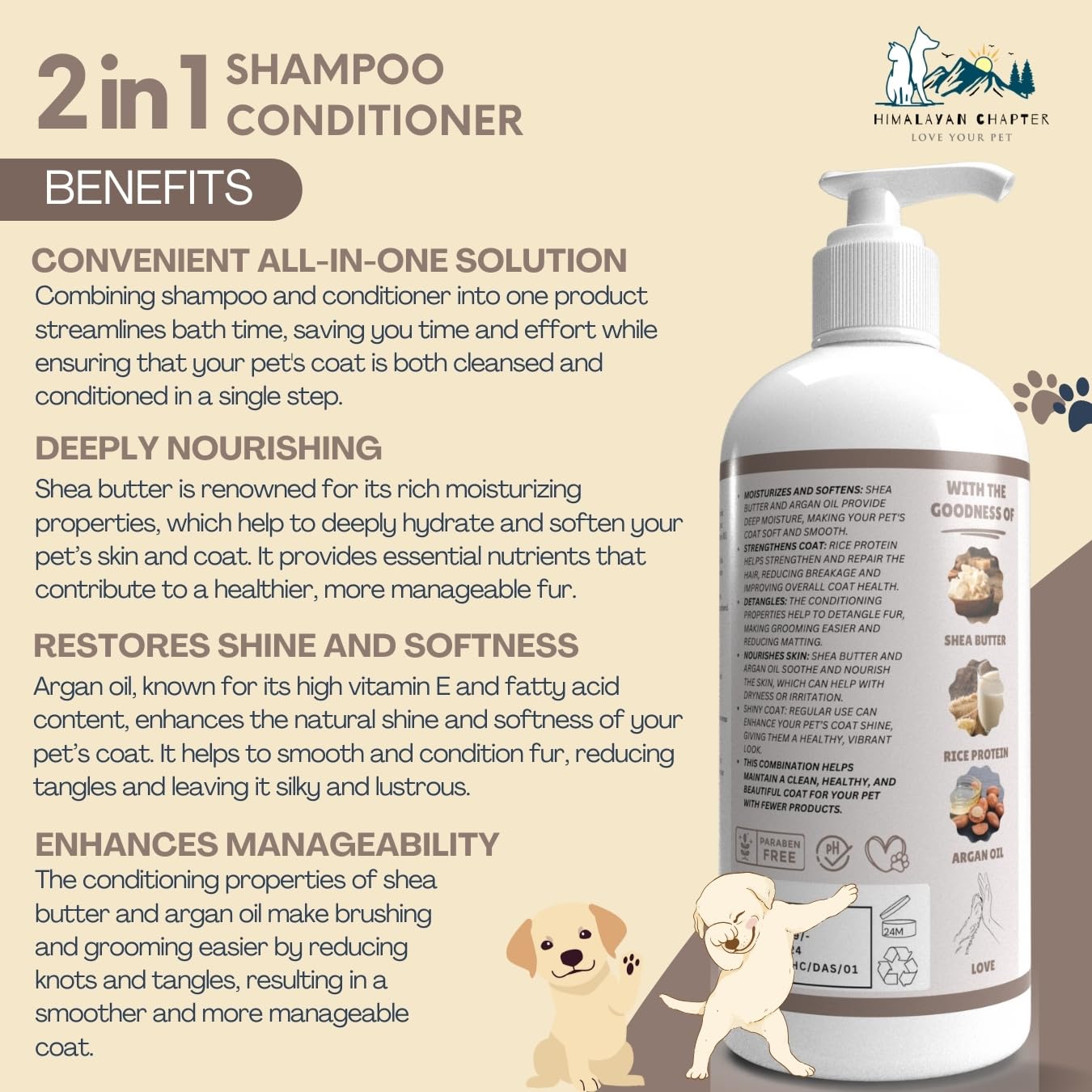 HIMALAYAN CHAPTER : 2-in-1 DogShampoo & Conditioner|Dog Shampoo| 300ml Shampoo Conditioner for pet| Shampoo for Dog| Shampoo for Cat 2