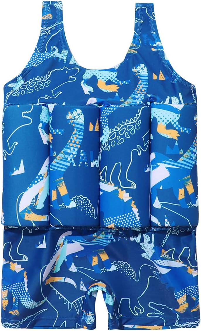 Kids Float Swimsuit Buoyancy Sticks for Baby Boys Girls One Piece Floating Swim Vest Training Aid Swimwear